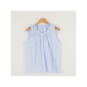 Camiseta sin mangas de última tendencia, ropa de moda de buena calidad, blusa formal sin mangas a rayas Meiko - Product Image 2