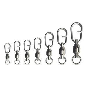Ovale gelaste ring-snap swivels, hoge sterkte zoutwater kogellagers vis-swivels, zoetwater roestvrijstalen splitringen - Product Image 3