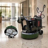 Ponceuse autoportée pour sols secs et humides, meuleuse à béton avec moteur 15KW 380V/220V, machine de ponçage double fonction