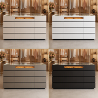 Commode à bijoux moderne en bois à 6 tiroirs avec plateaux en velours, rangement multifonctionnel écologique par MZYX
