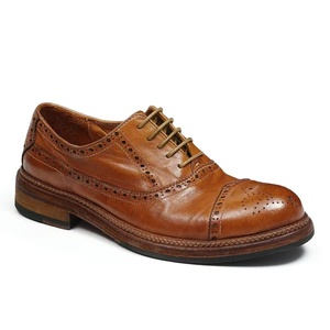 Chaussures élégantes pour hommes, en cuir véritable, semelle composite, à lacets, pour occasions formelles. - Product Image 1
