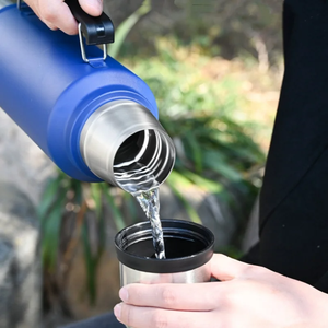 Termo Creativo de Gran Capacidad con Diseño de Pintura, Taza Térmica de Acero Inoxidable 304 con Asa, Hervidor Portátil, Termo Aislado al Vacío - Product Image 1