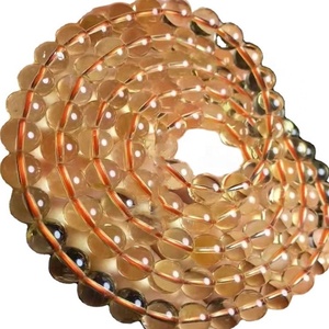 Handmade <strong>Citrine</strong> Round Beads Necklace <strong>Jewellery</strong> - Product Image 2