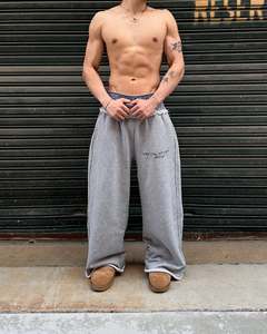 <span class=keywords><strong>Pantaloni</strong></span> Sportivi da <span class=keywords><strong>Uomo</strong></span> con Bordo in Pizzo Personalizzato, Stile Y2K a <span class=keywords><strong>Vita</strong></span> <span class=keywords><strong>Bassa</strong></span>, <span class=keywords><strong>Pantaloni</strong></span> Larghi Vintage con Ricami, Abbigliamento Streetwear - Product Image 6