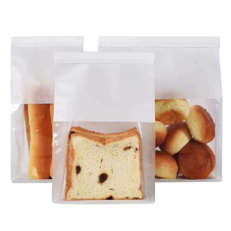 450g dilimlenmiş tost çanta pişirme ekmek patates isssan demir tel Stand Up kilitli çanta kompozit ambalaj gıda torbaları