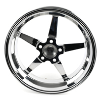 Jantes forgées Roc Custom 17x4.5 à 5 branches monobloc pour roues avant, entraxes 5x114.3 et 5x120.65, compatibles Chevy Camaro et Ford Mustang