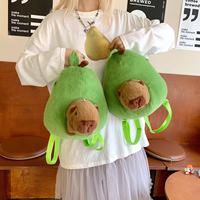 Sac à dos en peluche mignon en forme de capybara, nouveau design tendance, sac d'école de maternelle pour enfants