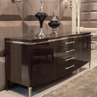 Furnitur Italia kelas atas kustom kabinet lemari samping ruang tamu Modern meja prasmanan Villa gaya mewah