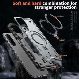 Funda para <span class=keywords><strong>Samsung</strong></span> <span class=keywords><strong>Galaxy</strong></span> <span class=keywords><strong>A18</strong></span> 4G 5G con Protección de Grado Militar, Resistente y con Soporte, para <span class=keywords><strong>Samsung</strong></span> A17 A37 A26 - Product Image 4