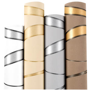 Wallpaper Modern Sederhana Warna Kopi Gelap 3D Motif Riak Air Bergaris untuk Kamar Tidur, Ruang Tamu, Latar Belakang Hotel, Wallpaper Relief Fashion - Product Image 5