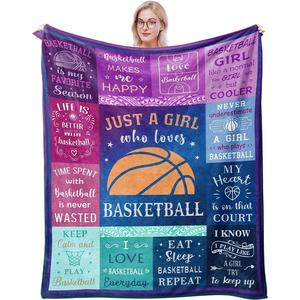 Couverture en flanelle noire Cosmic Basketball Hoop, couverture de sieste réversible, douillette et chaude pour chambre à coucher, salon, impression personnalisée - Product Image 6