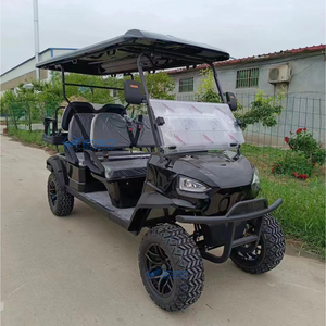Voiture de golf électrique à batterie noire à bas prix, haute qualité, 6 places, tout-terrain, prix spécial, transport inclus - Product Image 1
