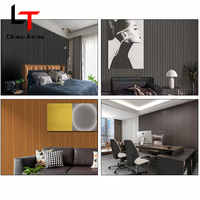 Revêtement Mural Co-Extrudé WPC de Haute Qualité, Panneau Flûté en Bois Composite Plastique Extérieur à Lattes pour Aménagement Extérieur et Intérieur