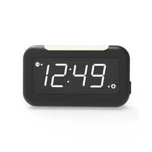 디지털 창조적 인 디자인 작은 Led 디지털 알람 시계 점진적 변화 창조적 인 스누즈 스마트 시계
