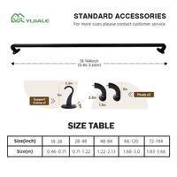 YIJIALE Fábrica Directa, Más de 1300 Clientes, Barra de Cortina Industrial de 25 mm, Barra de Cortina Fácil de Instalar para Decoración de Ventanas de Apartamentos