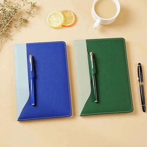 Wholesale Supplier Vegan Leather Pen Slot Sewing Design Notebook Executive Stationery <b>Note</b> <b>Book</b> Box Set Bulk With Paper Bag - Product Image 6