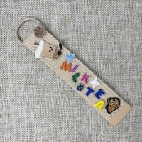 Tali Gantungan Kunci Ramah Lingkungan Buatan Sendiri dengan Patch Bordir Kustom, Label Nama Setrika, Tali Kanvas untuk Koper Polos