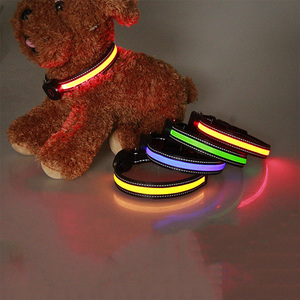 Batterie rechargeable alimentée par led clignotant lueur sombre portable soirée chat chien sans lacet collier confortable collier pour animaux de compagnie ceinture de cou - Product Image 4