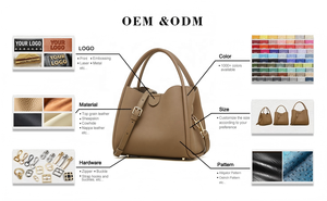 Bolso de Hombro de Cuero PU Suave Personalizado de Lujo para Mujer, con Dos Correas, Cierre de Cremallera, Decoración con Letras, Cuero Genuino - Product Image 4