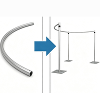 Tige de support de draperie incurvée en demi-cercle de 10 pieds, spécialement conçue pour la décoration d'arches d'événements et de fêtes
