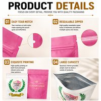 Emballage alimentaire personnalisé avec logo, sac en plastique à fermeture éclair 3 côtés pour vêtements, chaussettes, serviettes, cosmétiques