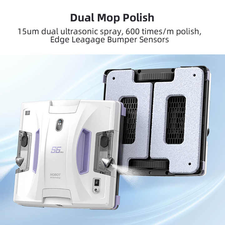HOBOT-S6 Pro デュアルモップ HOBOT-S6 Pro デュアルモップ HOBOTから1分間に600回往復する