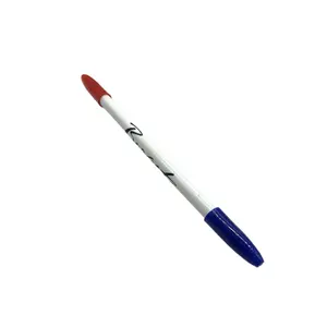 पेना Stift penna फैशन उच्च गुणवत्ता प्रो गतिवान प्लास्टिक दोहरी टिप्स बॉल पेन के साथ कस्टम लोगो