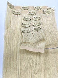 Extensiones <span class=keywords><strong>de</strong></span> Cabello Humano Virgen Europeo con Cutícula Alineada, Clip sin Costuras, Precio al por Mayor - Product Image 2