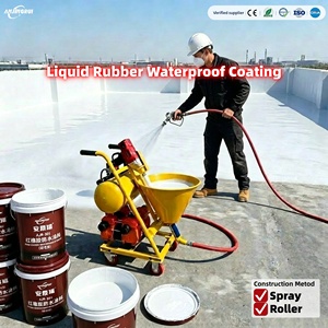 Revêtement imperméable en caoutchouc liquide blanc, réfléchissant la chaleur, résistant aux UV, peinture de réparation de fuites de toiture, autres matériaux d'étanchéité - Product Image 1