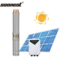 Pompe à eau solaire submersible pour puits profond, 200 mètres, hybride surface/sonde, 3 pouces, 12V DC, pour l'irrigation