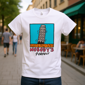 เสื้อยืด Nobody's Perfect สีขาว ลายกราฟิก สำหรับผู้ใหญ่ ไซส์ M - Product Image 3