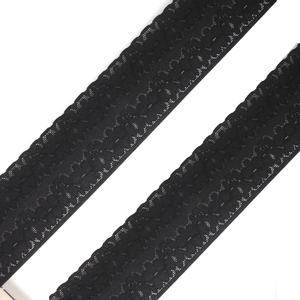 PRETO Lace Trim Knitted Lace Com Silicone Jacquard Belt <span class=keywords><strong>Fancy</strong></span> <span class=keywords><strong>Elastic</strong></span> Edge JACQUARD <span class=keywords><strong>Elastic</strong></span> <span class=keywords><strong>FANCY</strong></span> CUSTOMIZED - Product Image 1