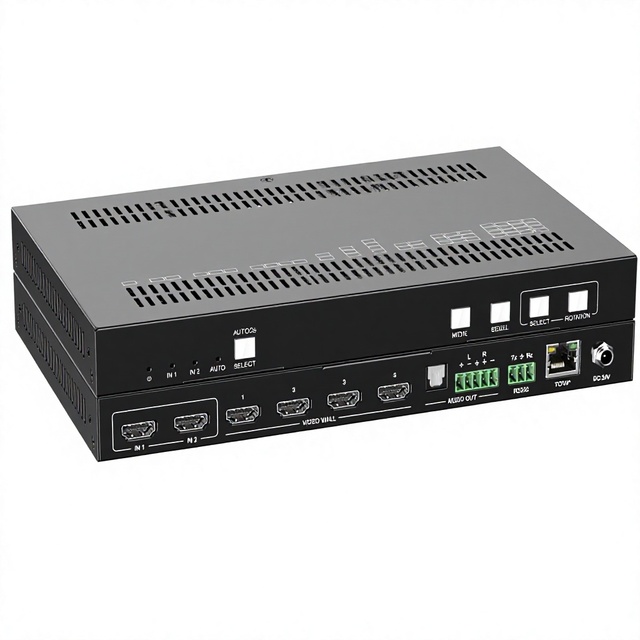 2x4 Video Wall Processor Dual 4K H DMI Input 4xOutput Multi Screen Solution