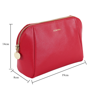 BSCI Professional Custom Luxury Private Label Waterproof PU Leather Makeup Pouch Zipper Cosmetic Bag - Product Image 4