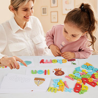 Tarjetas de Ejercicios de Ortografía Personalizadas, Bloques de Alfabeto, Juegos de Mesa de Rompecabezas de Emparejamiento, Juguetes Educativos de Aprendizaje para Niños y Niñas