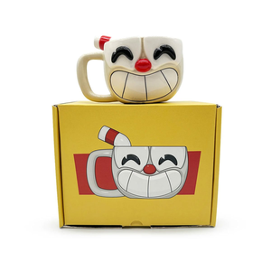 Enorme Toothy <span class=keywords><strong>Cuphead</strong></span> Smile Taza de café de cerámica Adorable diseño de dibujos animados Taza de porcelana - Product Image 3