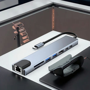 Hub adaptor Multi-port USB Tipe C, Hub pengisian daya PD Multi-port 8-in-1 USB Tipe C Hub dengan 4K HDTV HDMI USB 3.0 SD - Product Image 4