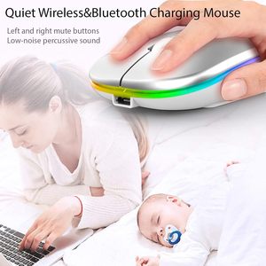 Factory Price <b>Usb</b> Gaming <b>Mouse</b> Wireless Charging Silent for Pc Games Laptop Office Rechargeable Colorful Available - Product Image 4