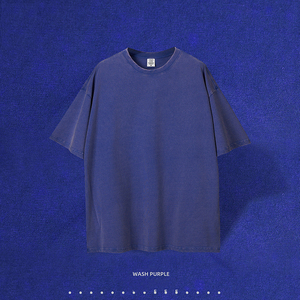 Camiseta Unisex de 220g, Tejido Grueso 100% Algodón, Transpirable, Estampado Gráfico Personalizado, Estilo Vintage, Lavado Ácido, Corte Holgado - Product Image 6
