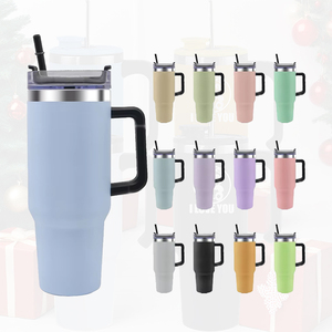 Qv * 40oz chai & xử lý Hot Mug Cup nhiệt thép không gỉ Tumbler với rơm chân không flaskbw *, moq.1pcs khắc laser văn bản & logo - Product Image 1