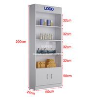 Présentoir Cosmétique de Détail, Étagère de Magasin pour Produits de Beauté, Vitrine Murale en Bois pour Cosmétiques