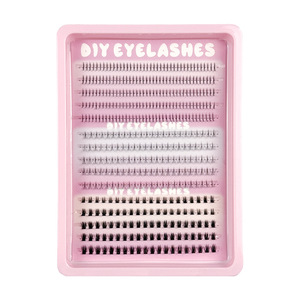 Nouvelles extensions de <span class=keywords><strong>cils</strong></span> individuels en grappe 60D 80D 100D, effet wispy, 275/280 pièces, fibres synthétiques douces, faux <span class=keywords><strong>cils</strong></span> DIY - Product Image 6