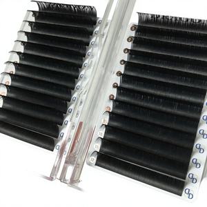 ถาดขนตาปลอมแบบมืออาชีพ ขนาด 6-25 มม. สีดำด้าน ผลิตจากเส้นใย PBT ของเกาหลี ให้ความยาวและหนาเป็นธรรมชาติ  แบบผสมความโค้ง J B C CC D DD L LC M - Product Image 1