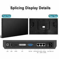 Mur vidéo LCD 65 pouces à cadre ultra-fin de 3,5 mm, 4K UHD, 500 nits, 60 Hz, avec boucle DP, maintenance frontale, fonctionnement 24/7 pour salle de contrôle