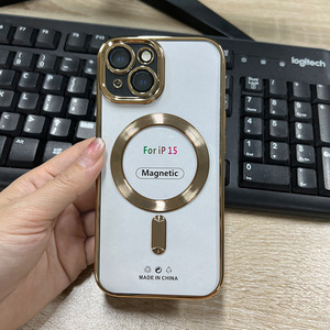 เคสโทรศัพท์แบบวงแหวนแม่เหล็กเคลือบใสพร้อมฝาครอบเลนส์ป้องกัน สำหรับ iPhone17 16 15 14  โลโก้ปรับแต่งได้ ขายส่ง - Product Image 6