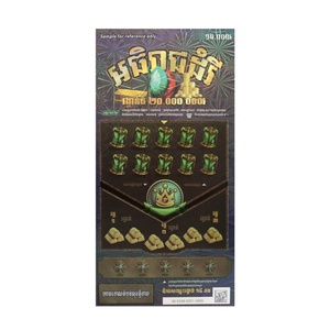 Carte de loterie à gratter avec impression numérique, numéro gagnant, couche holographique, papier à âme noire, pour le Grand Prix Chanceux - Product Image 3