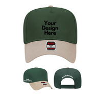 Premium personalizado 3D Puff bordado 2 tonos a Marco Streetwear algodón sarga gorra béisbol Club logo Snapback sombrero para hombres