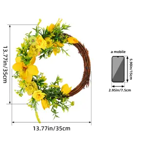 Wholesale Flowers Wreaths And Garlands Artificial Magnolia Wreaths And Silk Flower