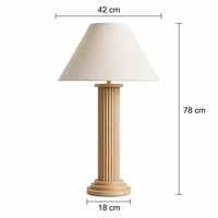 Lampe de table en bois moderne en frêne, minimaliste, lampe de chevet LED pour hôtel, chambre à coucher, salon, villa, décoration