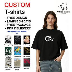 เสื้อยืดคอตตอนผู้ชายสั่งทำพิเศษ แขนสั้น คอกลม ทรงโอเวอร์ไซส์ ปักลายพิมพ์ตัวอักษรด้านหน้า สไตล์ลำลอง - Product Image 1